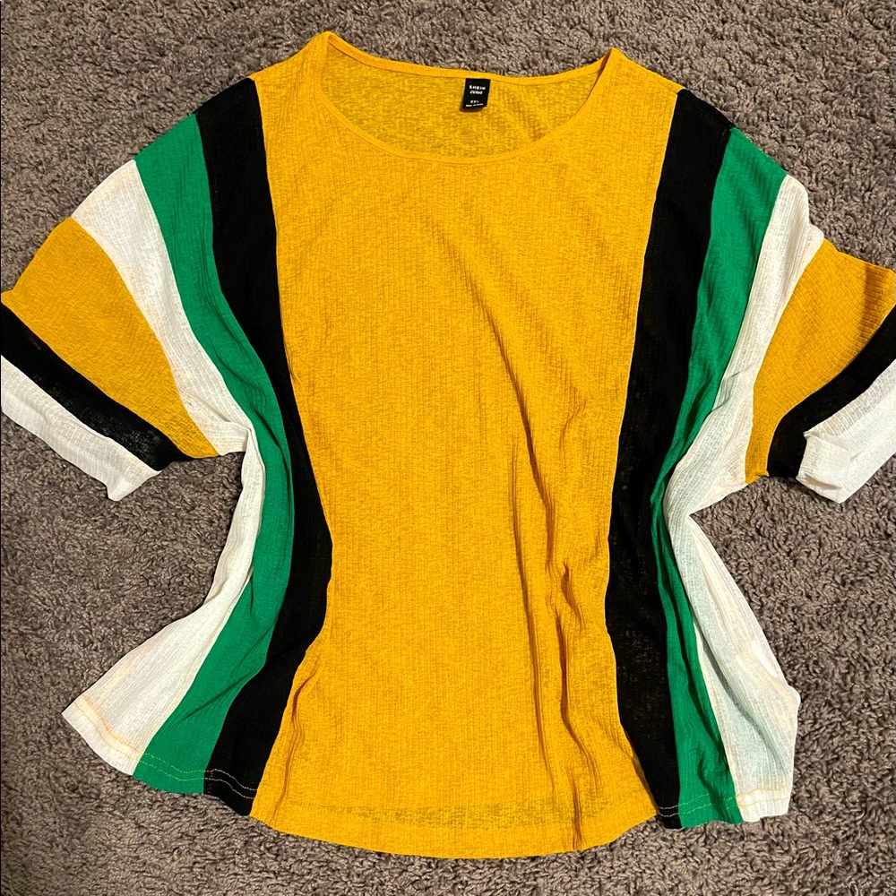 Shein XL Sheer Short Sleeve Shirt